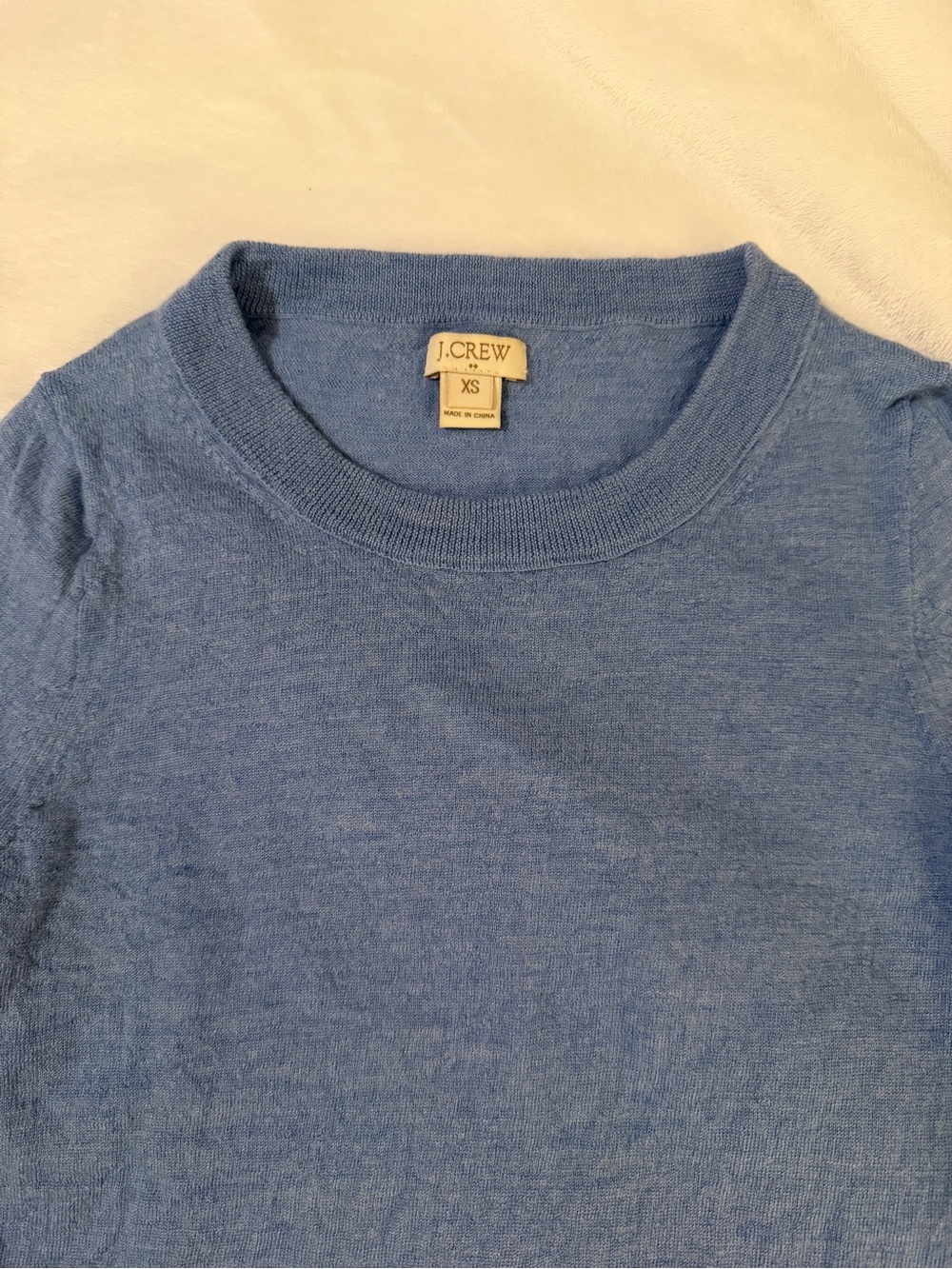 J.Crew Women’s Merino Wool Blue Crewneck Sweater